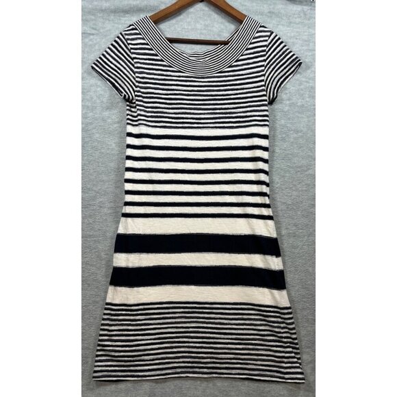 Maeve Anthropologie XS Striped Dress Black & White - Picture 1 of 5